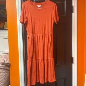 Amazon burnt orange midi dress